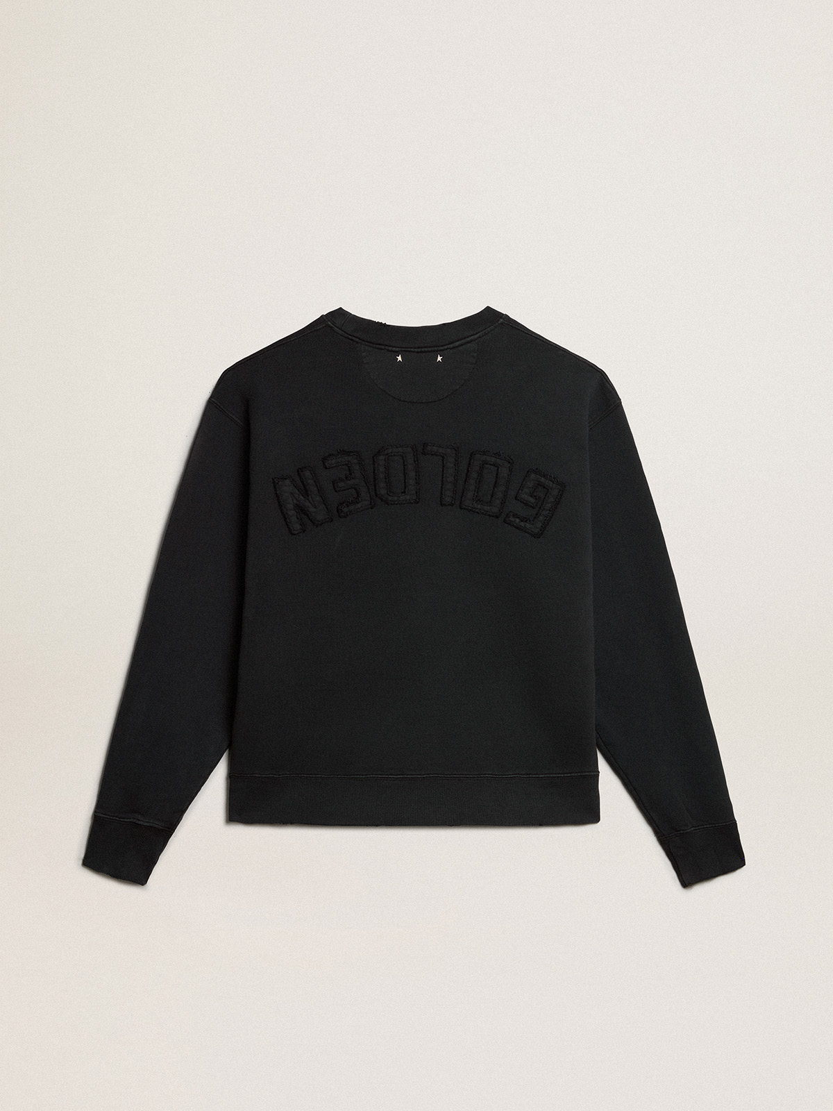 Golden Goose - Sweatshirt in washed black with reverse logo on the back - Jersey Capsule in