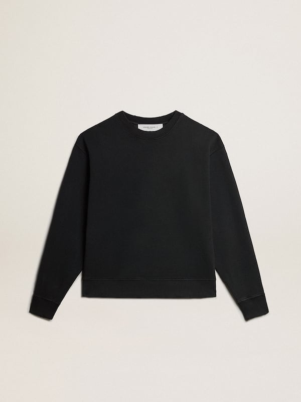 Golden Goose - Sweatshirt in washed black with reverse logo on the back - Jersey Capsule in 