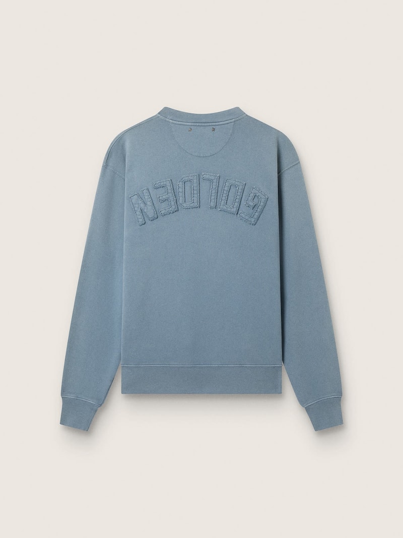 Golden Goose - Felpa di colore carta da zucchero con logo reverse sul retro - Jersey Capsule in 