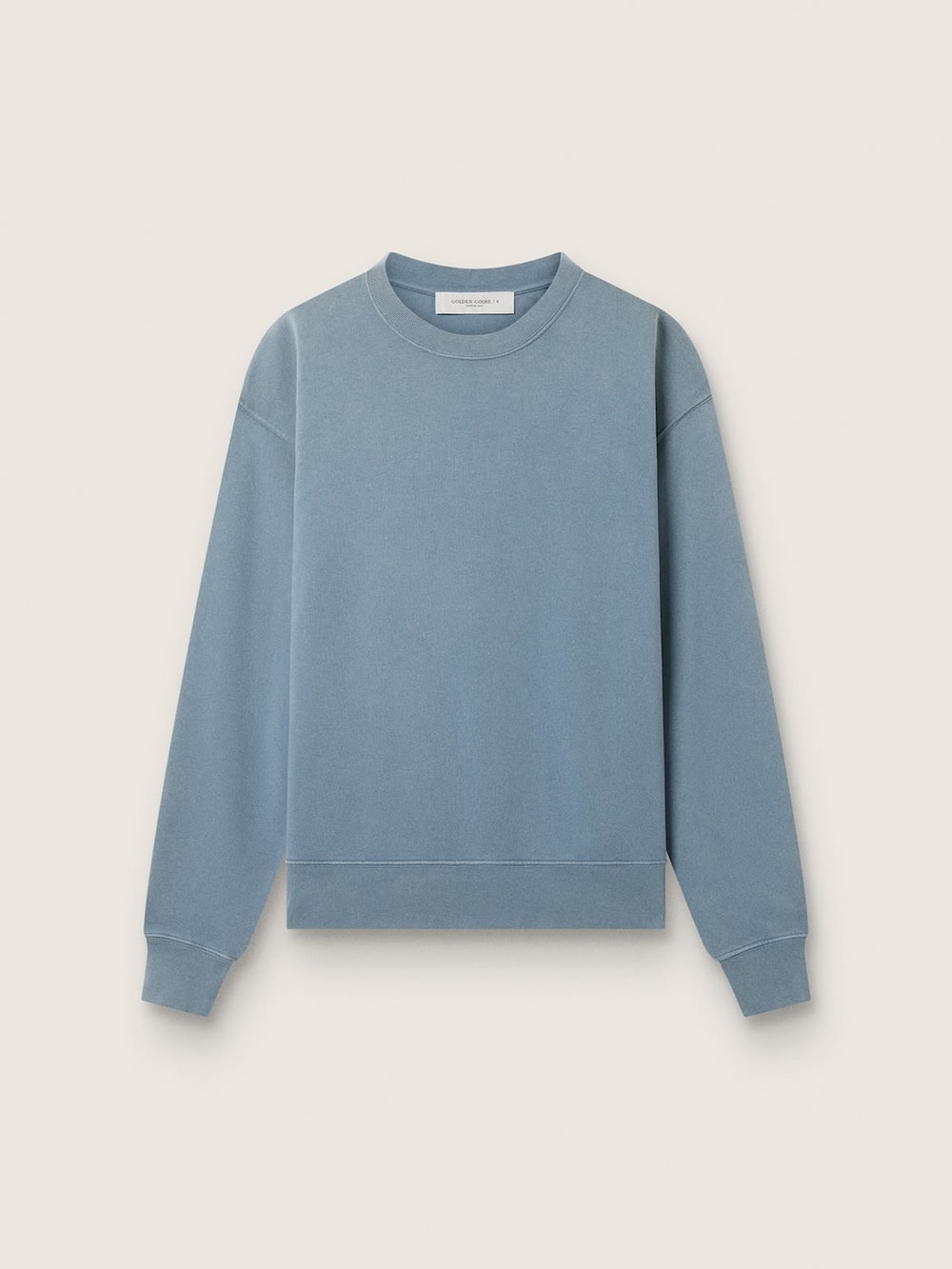 Sweat-shirt bleu pastel avec logo inversé dans le dos - Jersey Capsule — Golden Goose