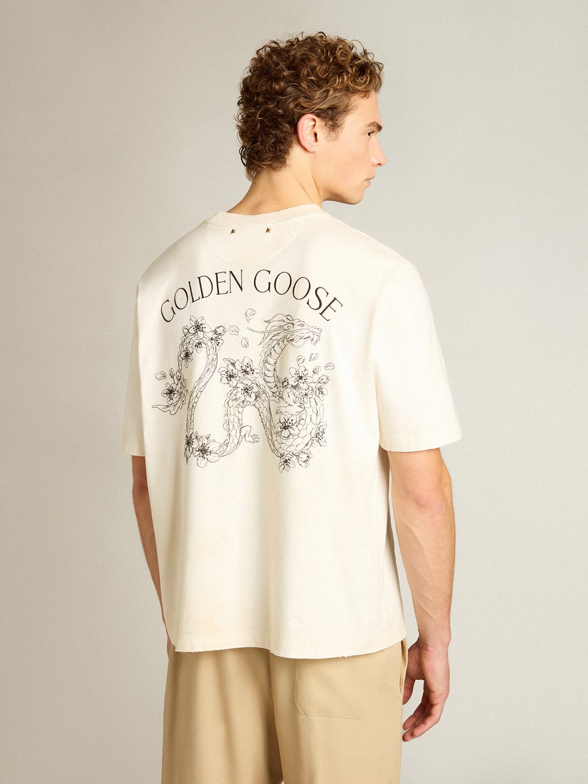 Golden Goose - Aged white CNY T-shirt in 