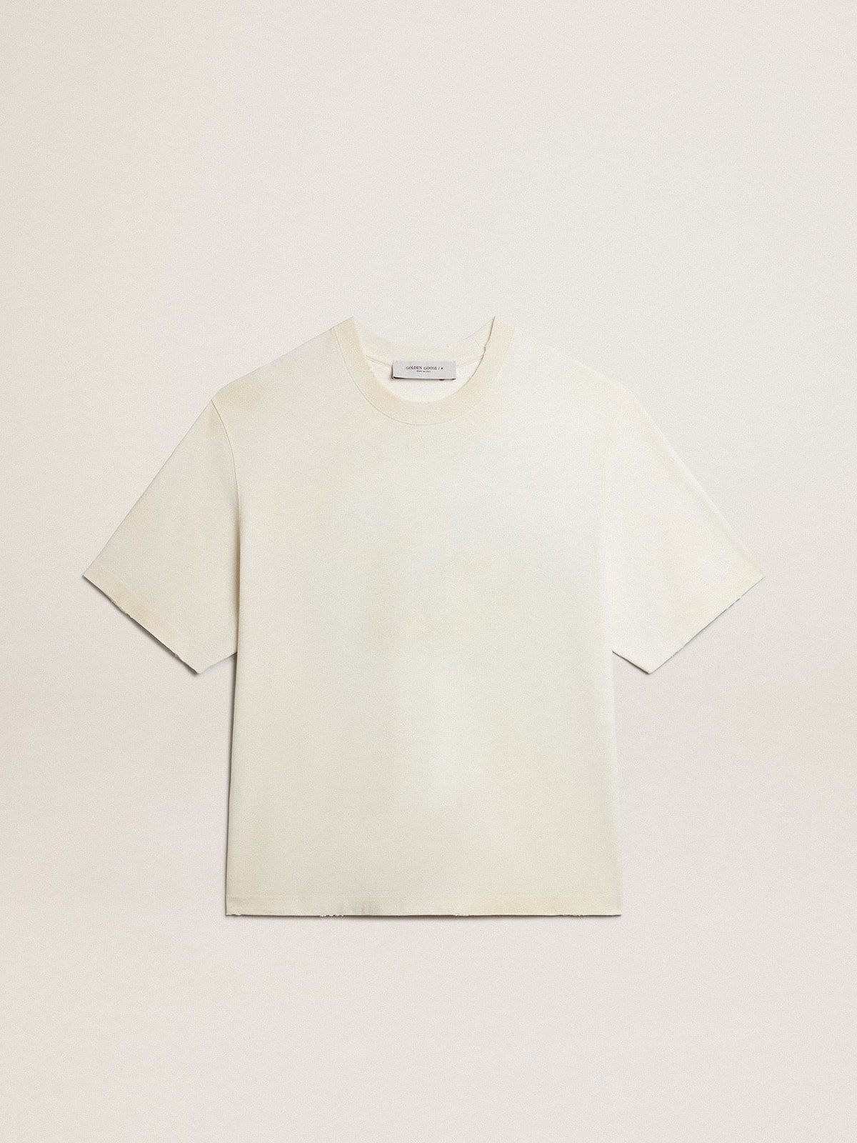 Golden Goose - Camiseta CNY color blanco envejecido in 