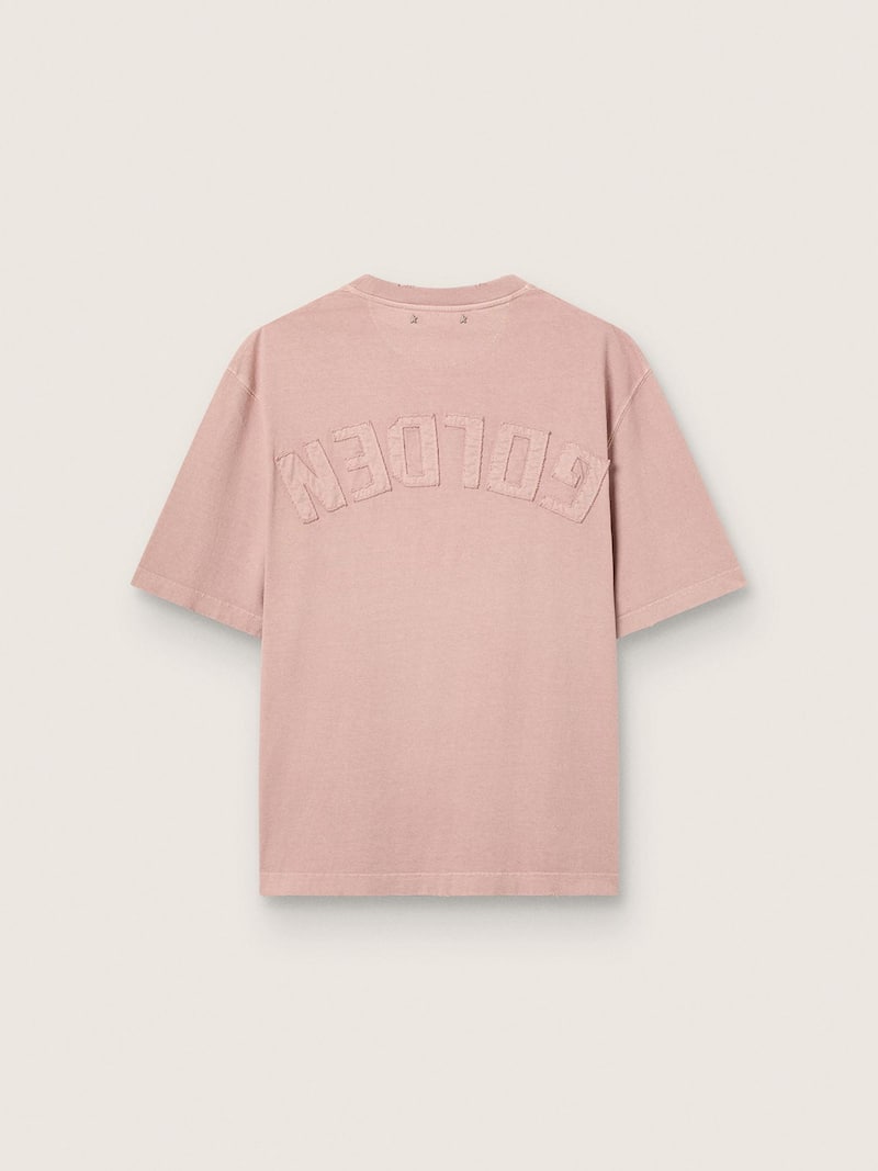 Golden Goose - Powder-pink T-shirt with reverse logo on the back - Jersey Capsule in 