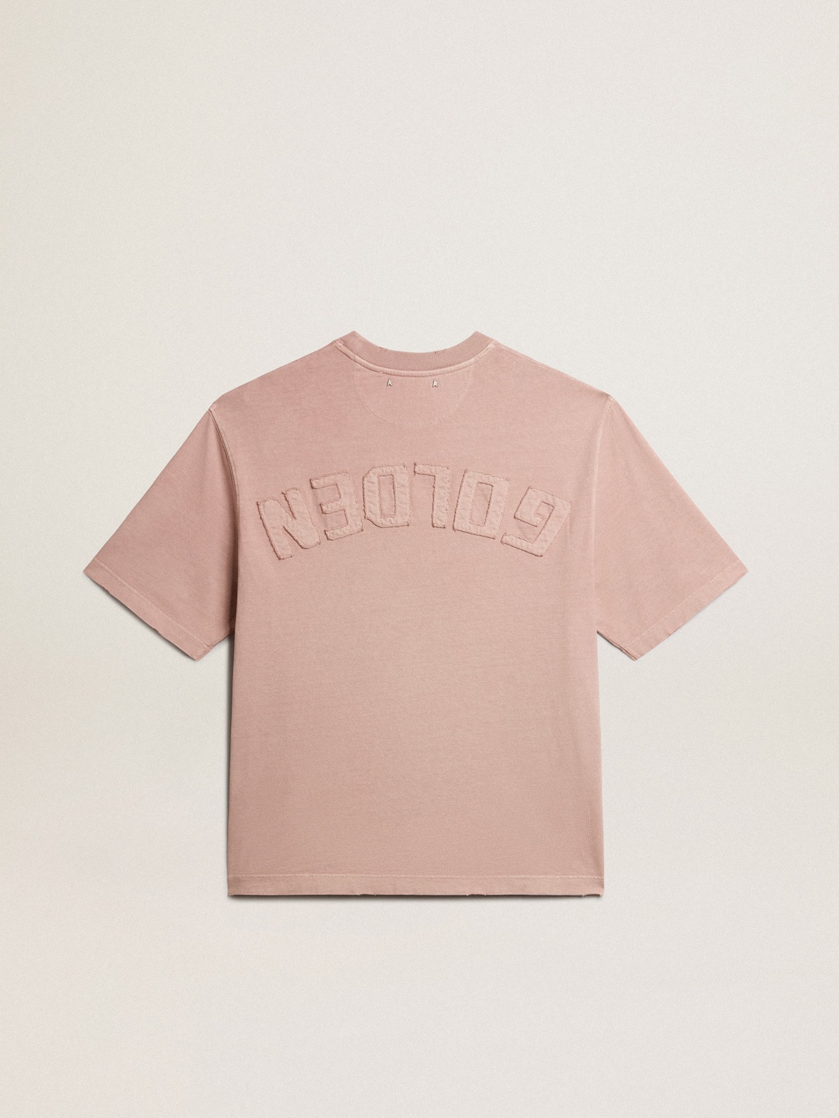 Powder-pink T-shirt with reverse logo on the back - Jersey Capsule | Golden  Goose