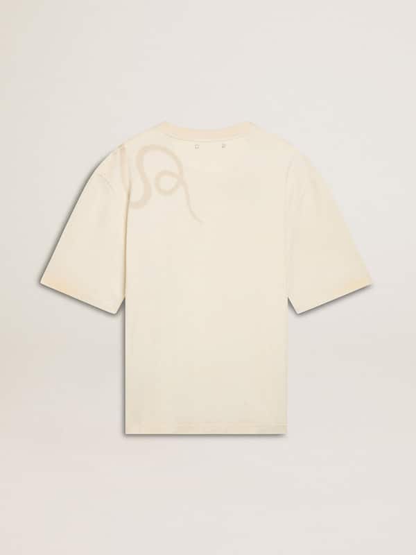 Golden Goose - CNY worn-white relaxed fit T-shirt in 