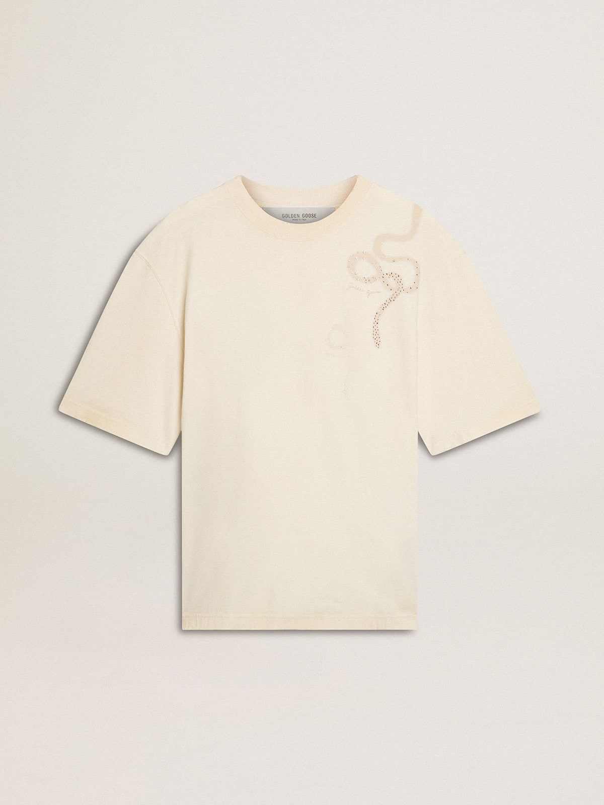 Golden Goose - CNY worn-white relaxed fit T-shirt in 