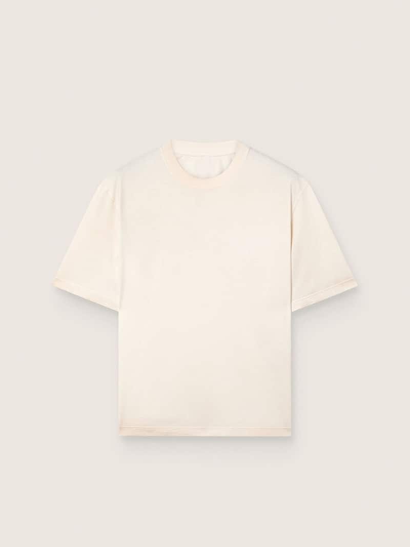 Camiseta unisex Star de algodón blanco vintage con estampado negro en la espalda