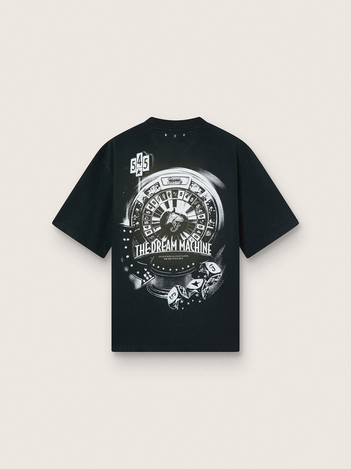 Golden Goose - Golden Goose /  Fivefourfive Collab black “Dream Time” T-shirt in 