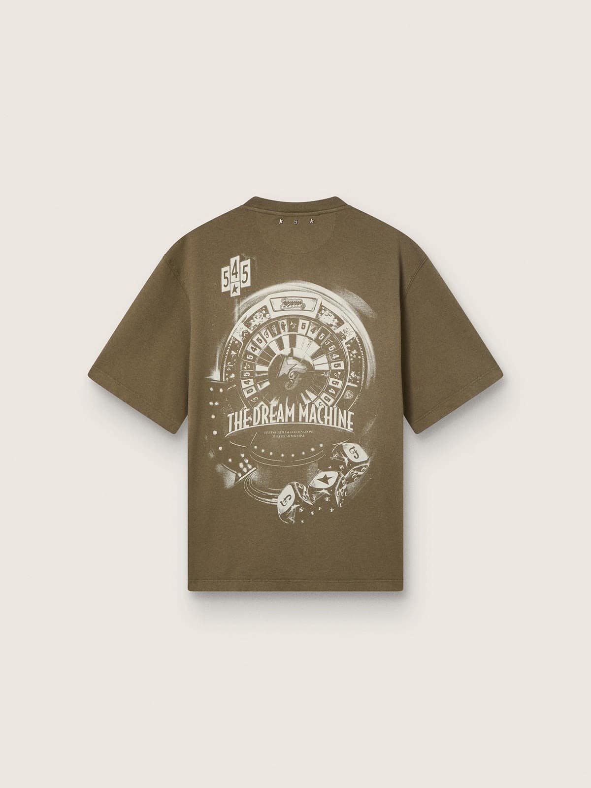 Golden Goose - Golden Goose /  Fivefourfive Collab brown “Dream Time” T-shirt in 