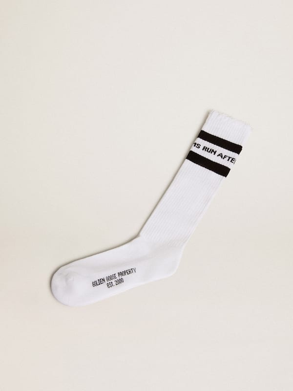 Golden Goose - Cotton socks with distressed finishes, knee-high effect in 
