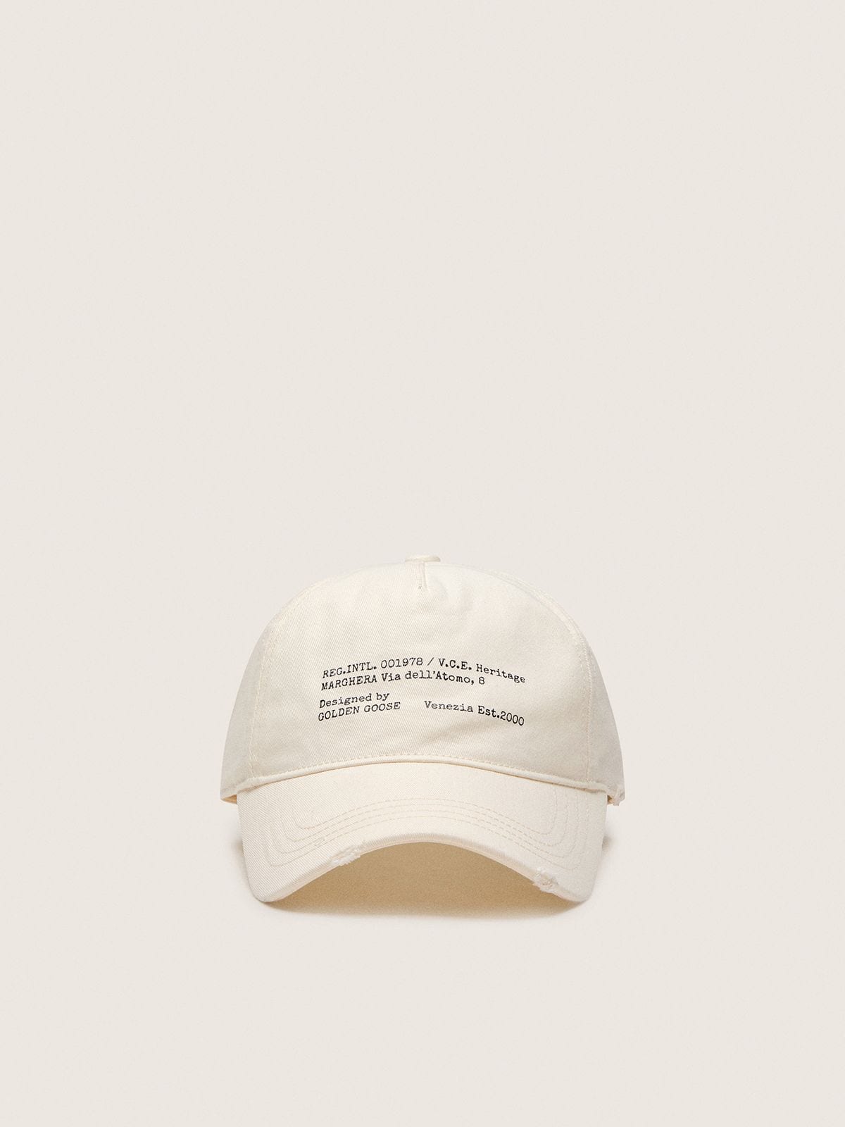 Golden Goose - Vintage white cotton baseball cap in 
