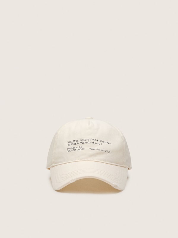 Golden Goose - Vintage white cotton baseball cap in 