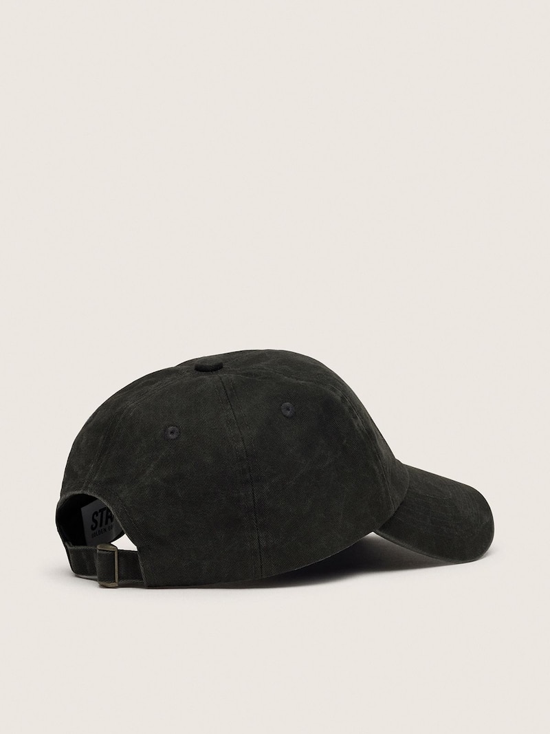 Golden Goose - Casquette de baseball Star en coton gris anthracite in 
