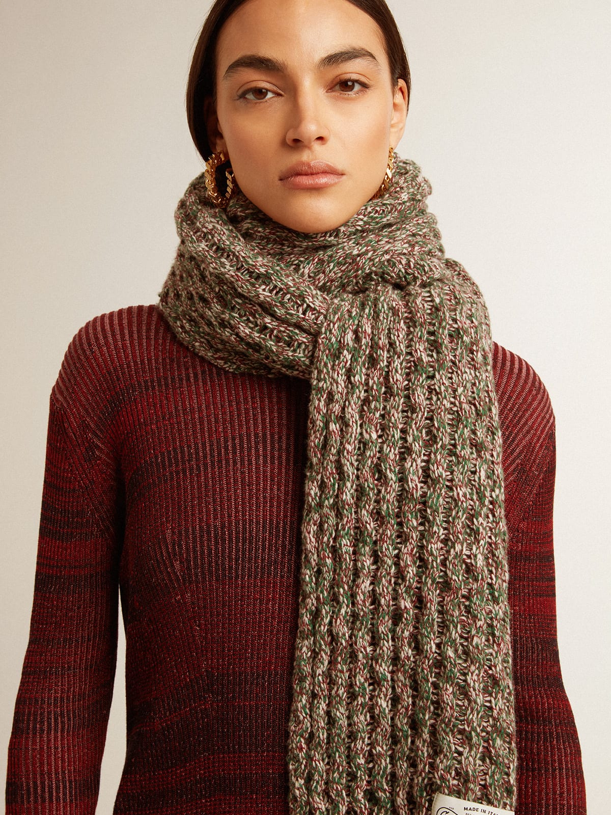 Golden Goose - Multicolored wool scarf in 