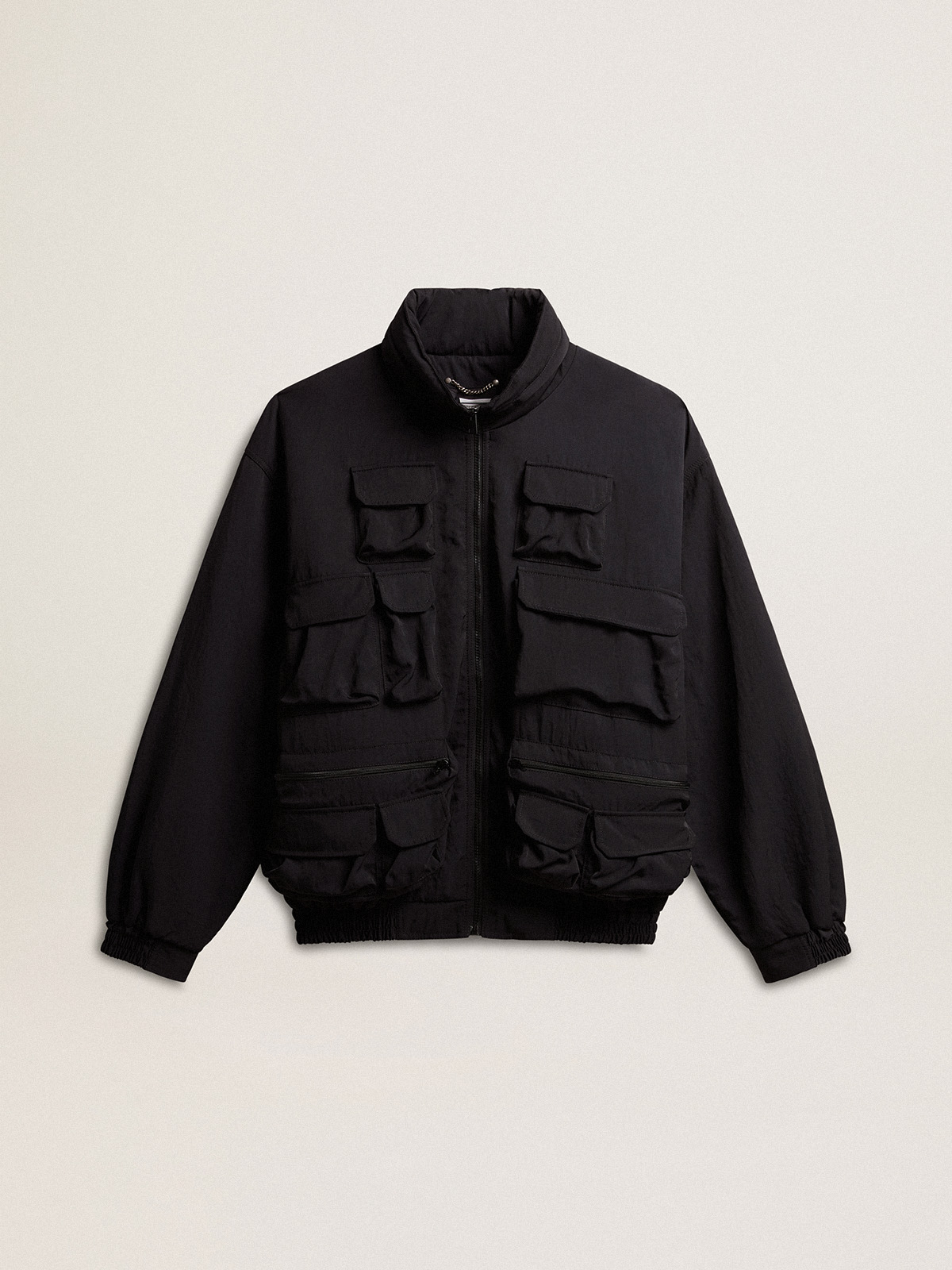 Veste coupe-vent multipoches noire — Golden Goose