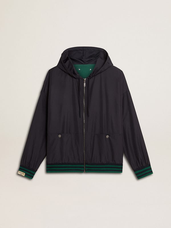 Golden Goose - Men's green and blue reversible hooded sweatshirt  in 