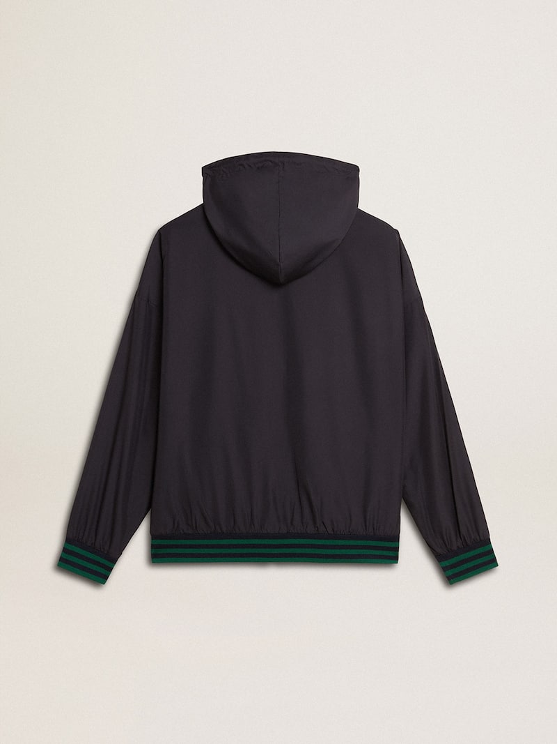 Golden Goose - Gr&uuml;ne-blaues Herren-Wendesweatshirt mit Kapuze in 