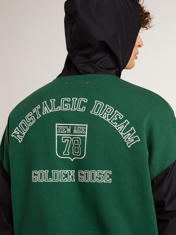 Golden Goose - Men's green and blue reversible hooded sweatshirt  in 