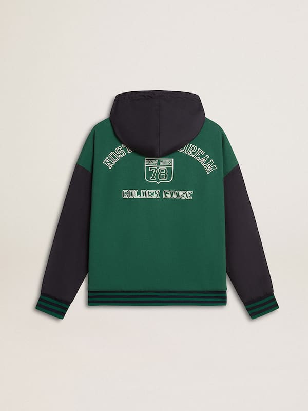 Golden Goose - Men's green and blue reversible hooded sweatshirt  in 