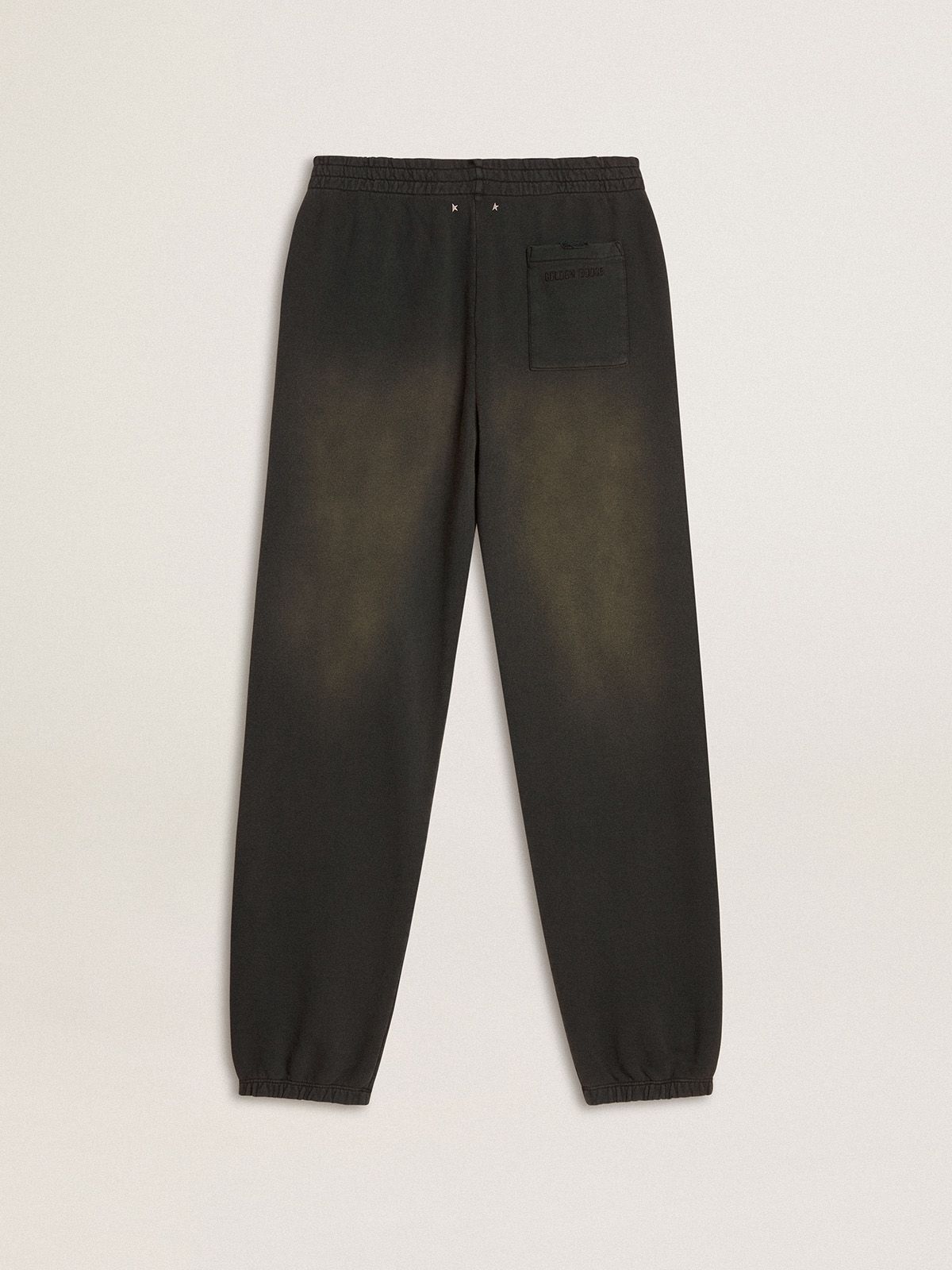 Golden Goose - Pantalone jogging unisex nero effetto lavato in
