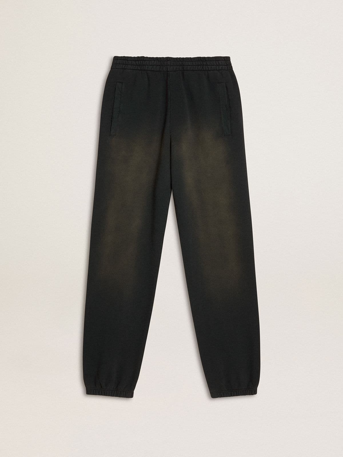 Golden Goose - Pantalone jogging unisex nero effetto lavato  in 