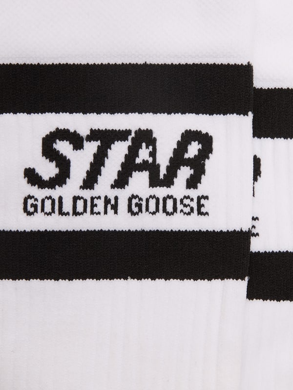 Golden Goose - White sports socks with black stripes in 