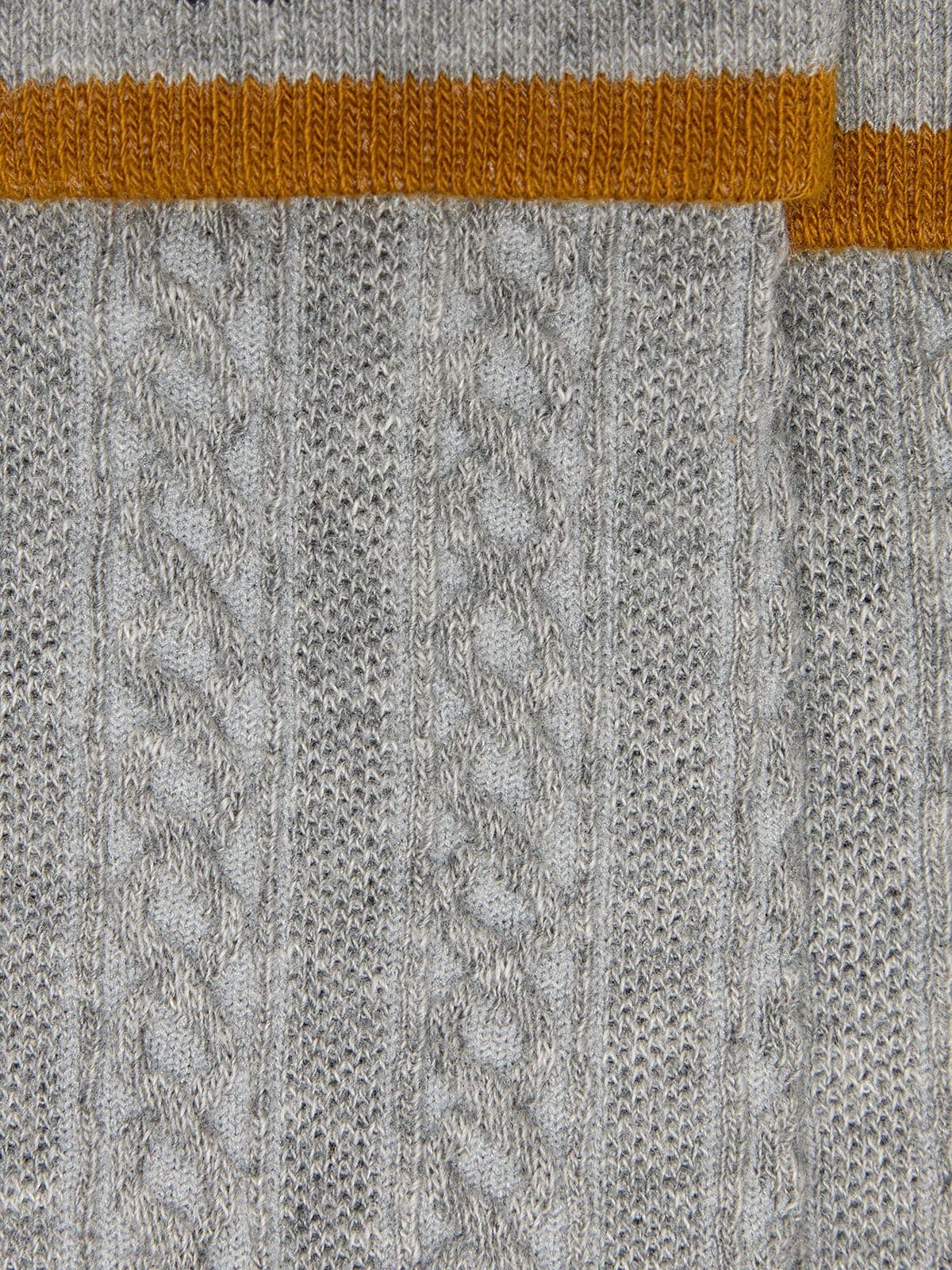 Golden Goose - Gray socks with turn-up and orange-colored details in 