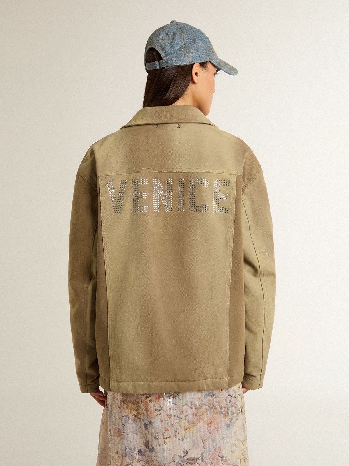 Golden Goose - Gefütterte Unisex-Jacke in verschiedenen Khakitönen in 
