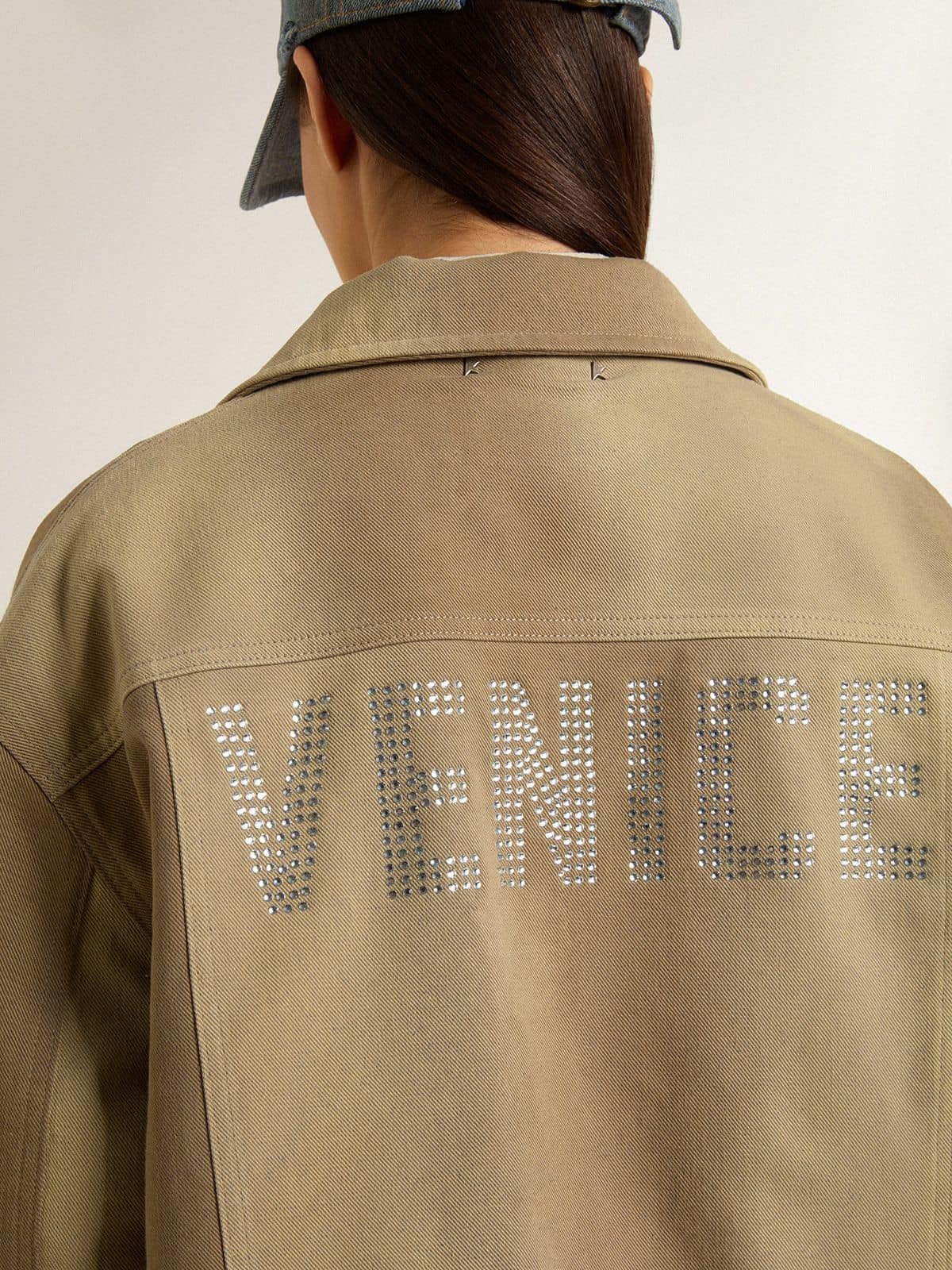 Golden Goose - Gefütterte Unisex-Jacke in verschiedenen Khakitönen in 