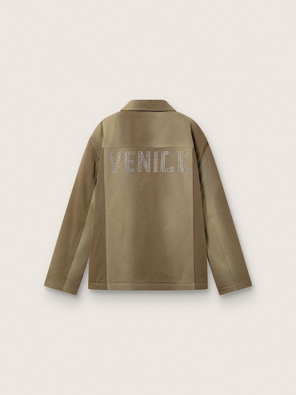 Golden Goose - Unisex padded jacket in shades of khaki in 
