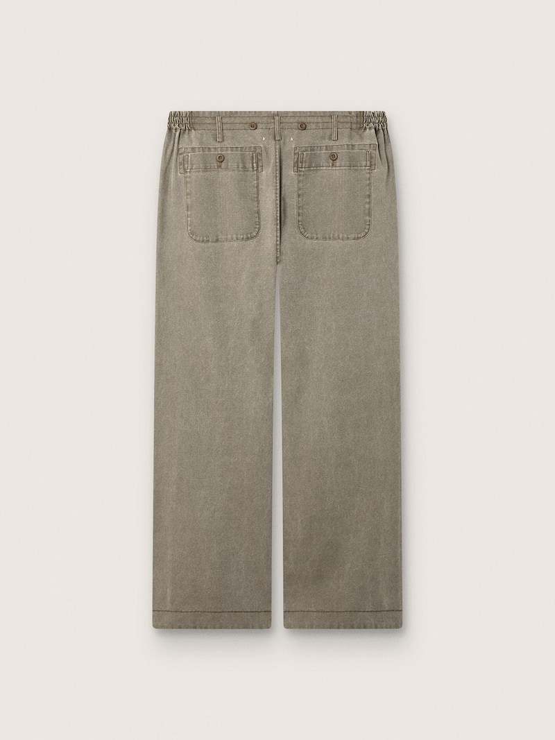 Golden Goose - Pantalon unisexe en denim gris avec cordon de serrage et &eacute;toile in 