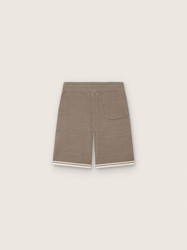 Golden Goose - Unisex Bermuda shorts in dove gray knit in 