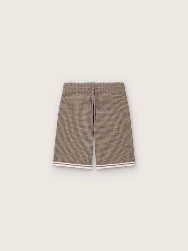 Golden Goose - Unisex Bermuda shorts in dove gray knit in 