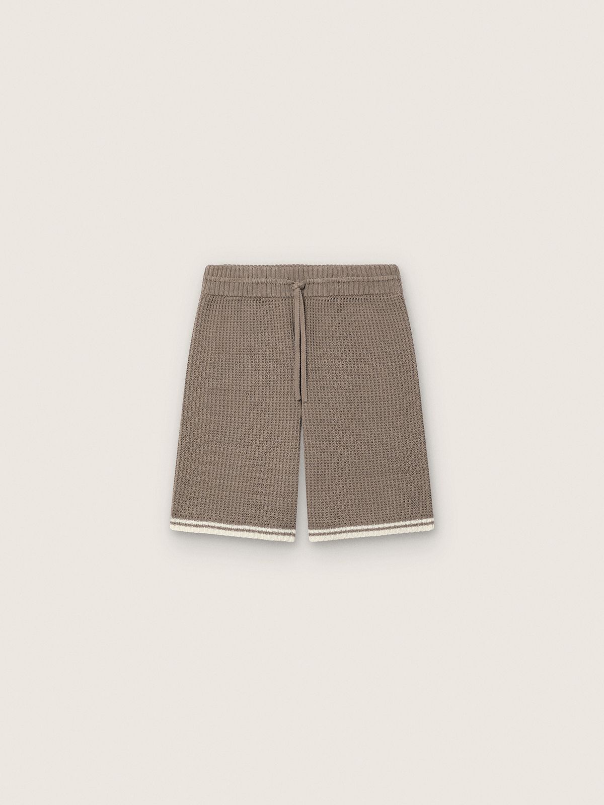 Bermuda unisexe en maille gris tourterelle — Golden Goose