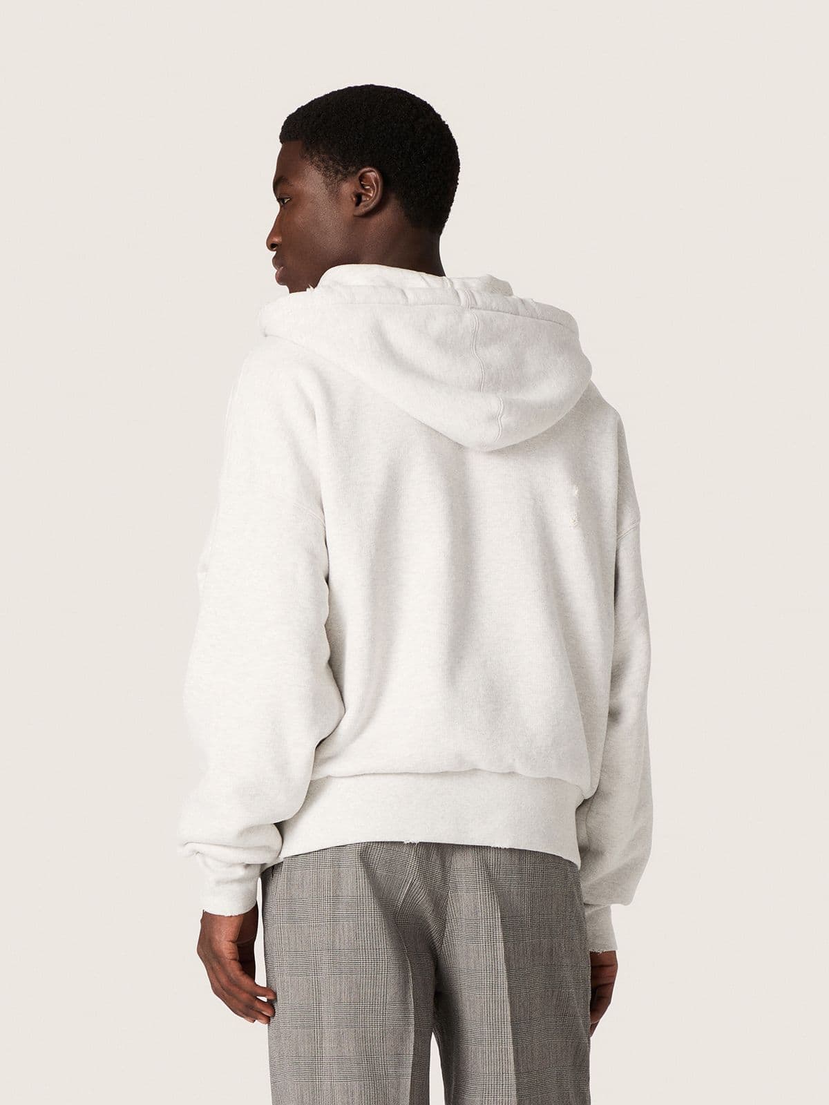 Golden Goose - Grau meliertes Unisex-Kapuzensweatshirt aus Baumwolle in 