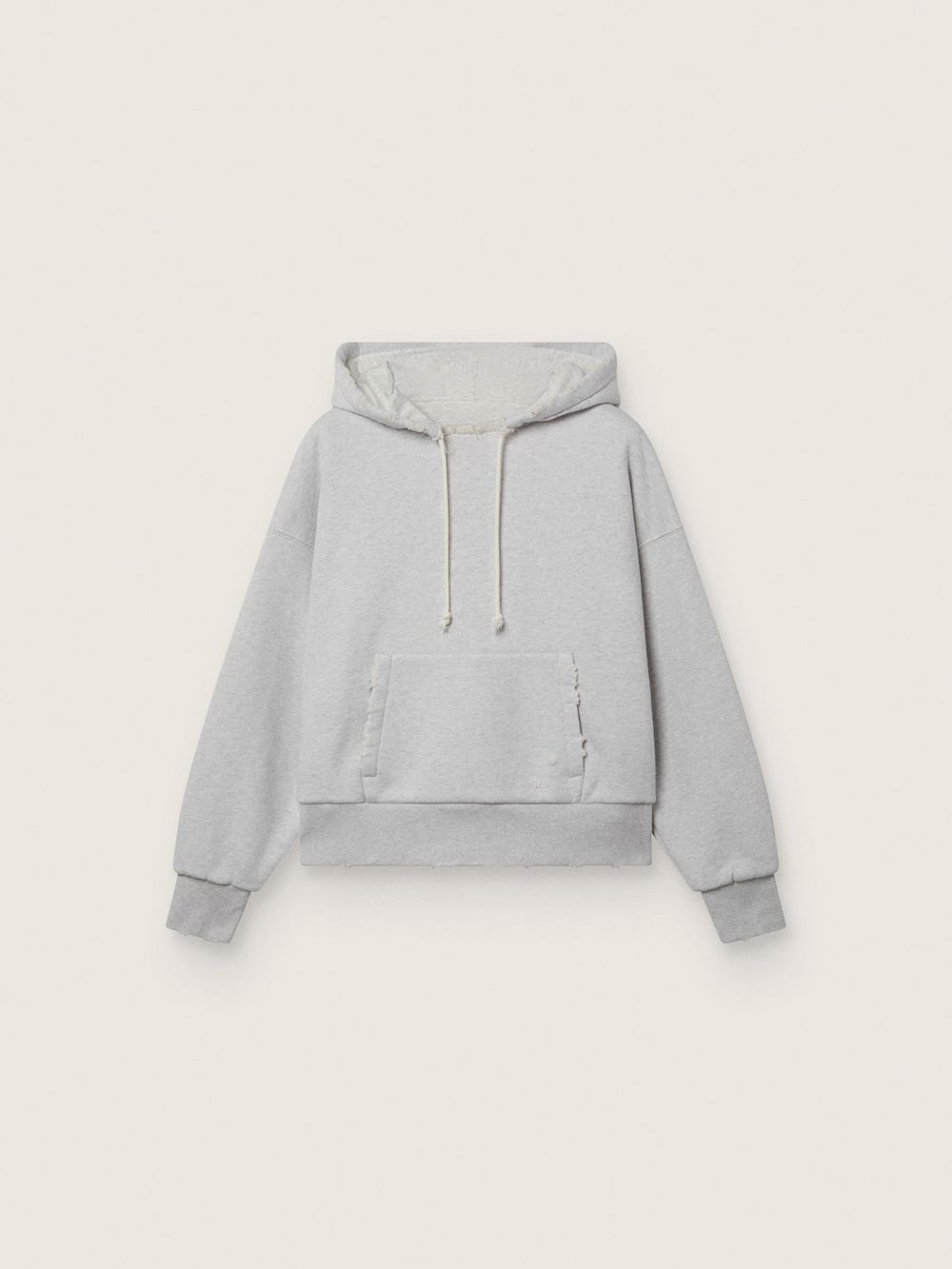 Sweat-shirt unisexe Star avec capuche en coton gris chiné — Golden Goose