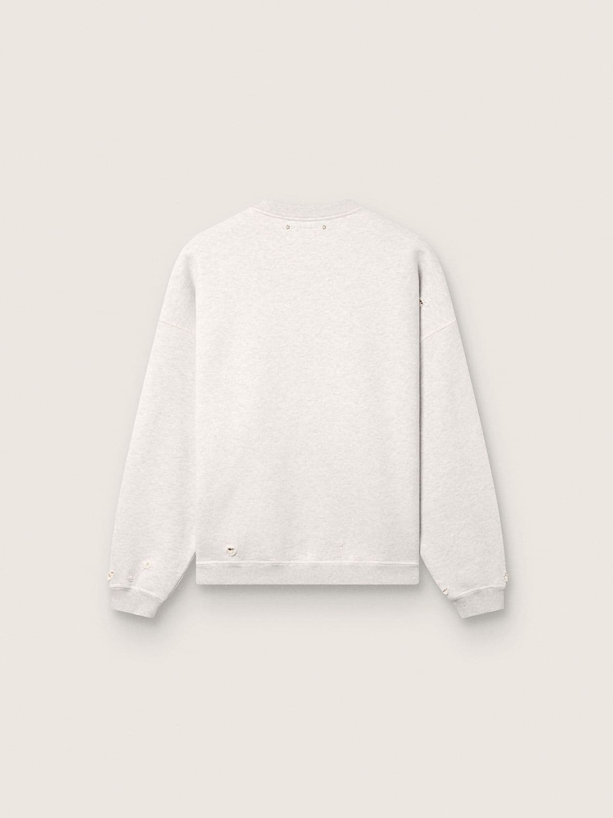 Golden Goose - Sweat-shirt unisexe Star en coton gris chiné avec broderie « Star » in 