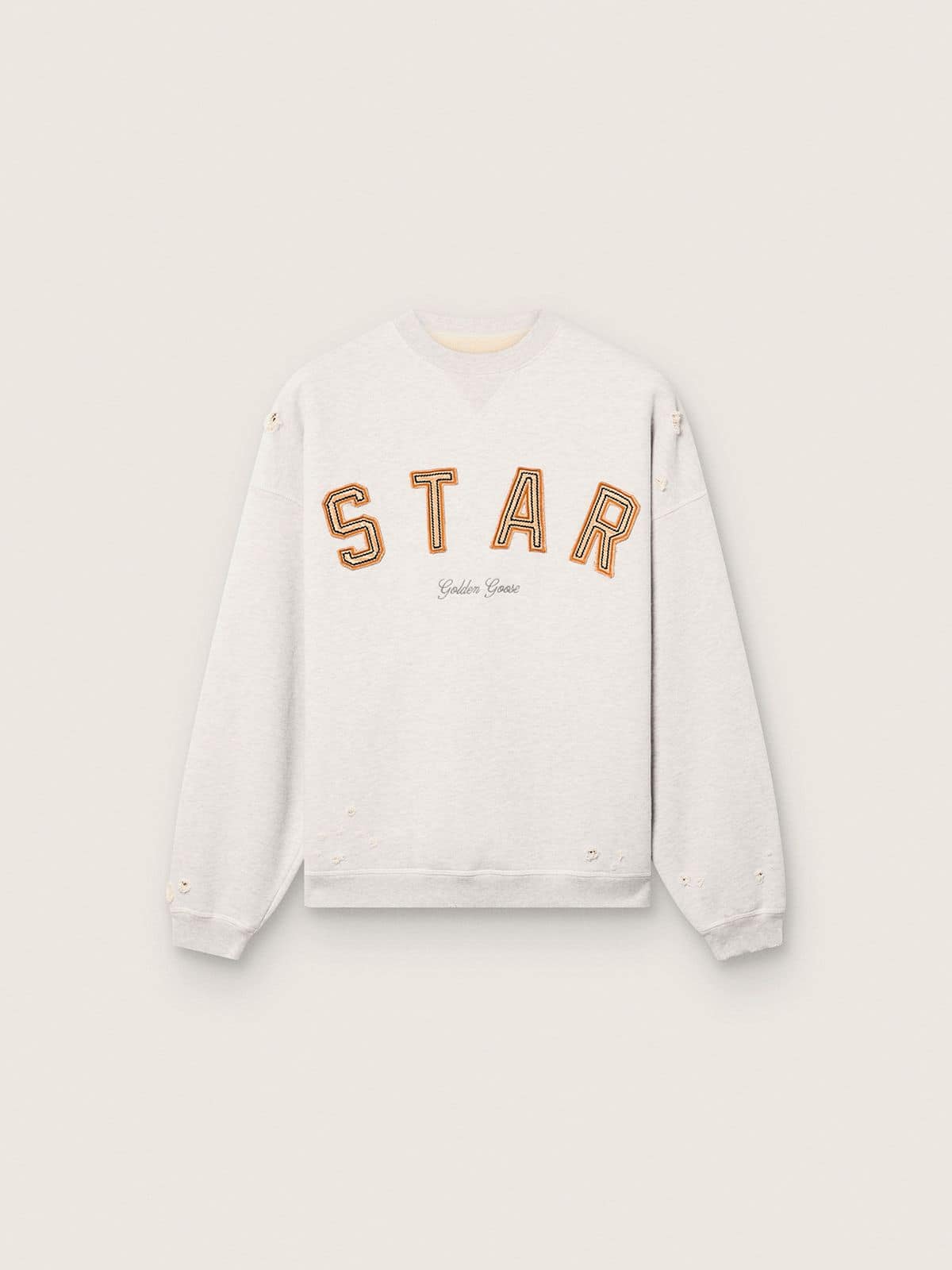 Golden Goose - Sweat-shirt unisexe Star en coton gris chiné avec broderie « Star » in 