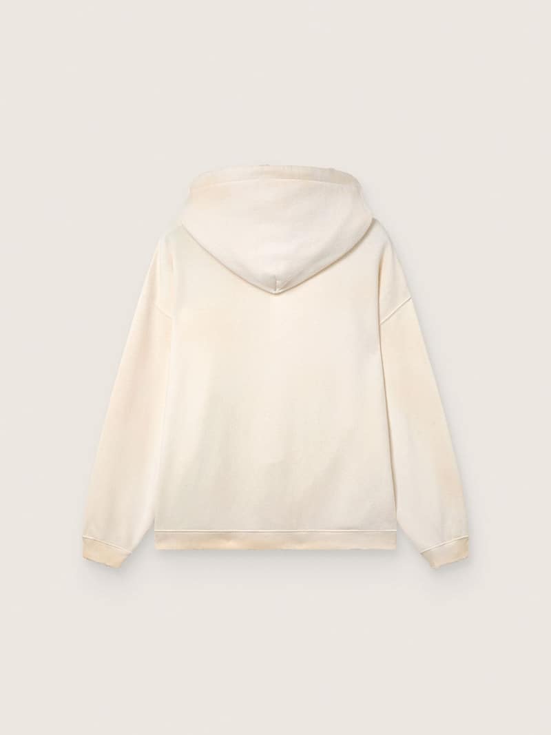 Golden Goose - Sweat-shirt &agrave; capuche unisexe Star en coton blanc avec logo imprim&eacute; in 