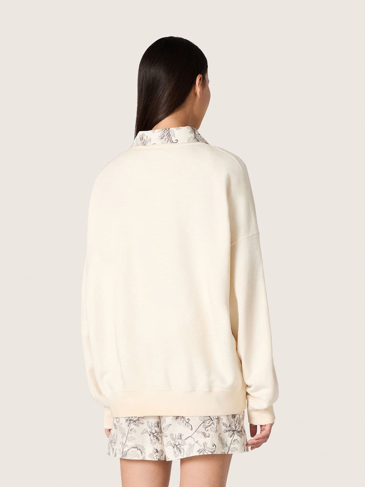 Golden Goose - Felpa Unisex Star in cotone bianco vintage con patch ricamato VCE in 