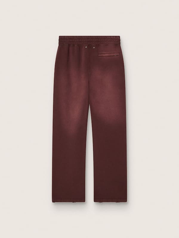 Golden Goose - Pantalon de jogging unisexe en molleton de coton bordeaux in 