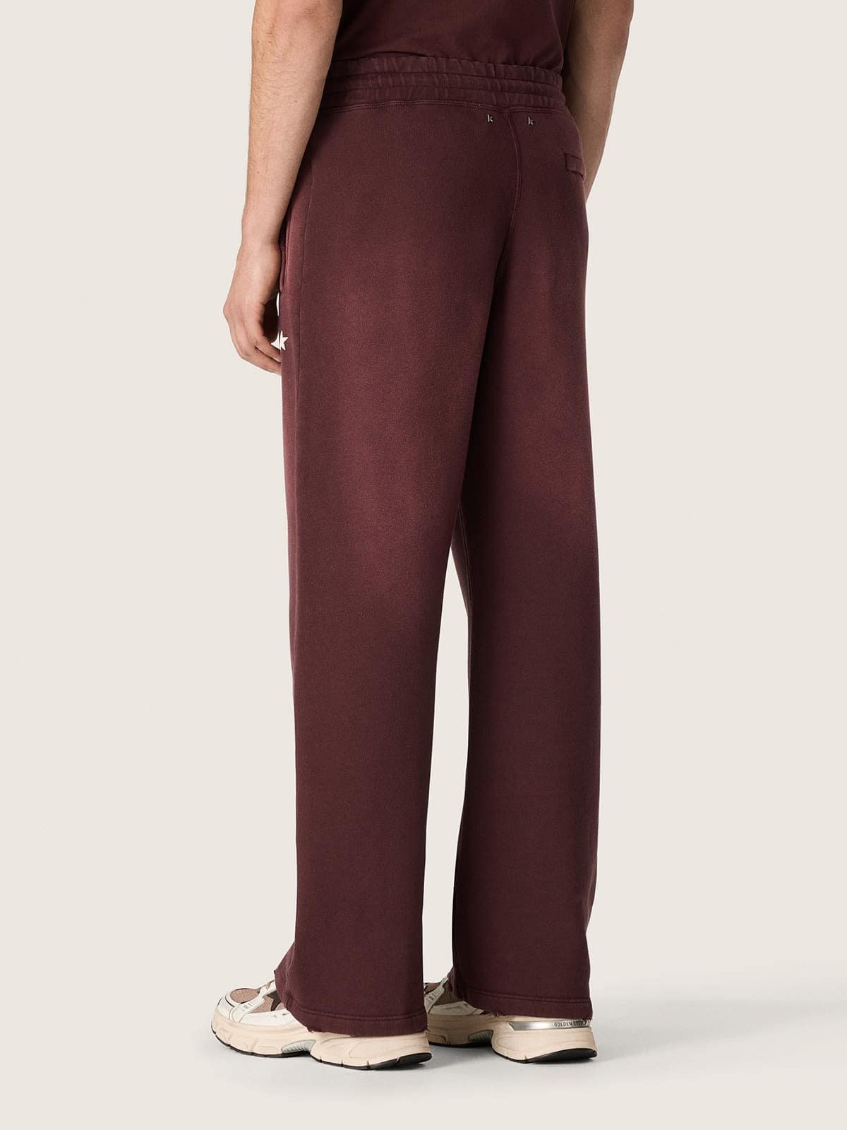 Golden Goose - Unisex sweatpants in burgundy cotton fleece in 