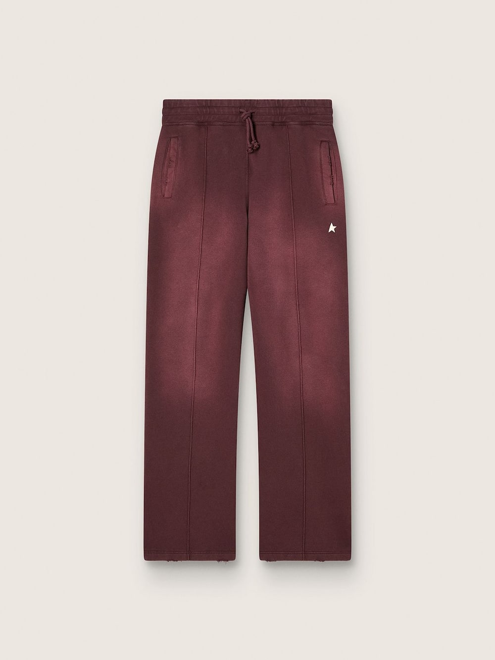 Pantalon de jogging unisexe en molleton de coton bordeaux — Golden Goose