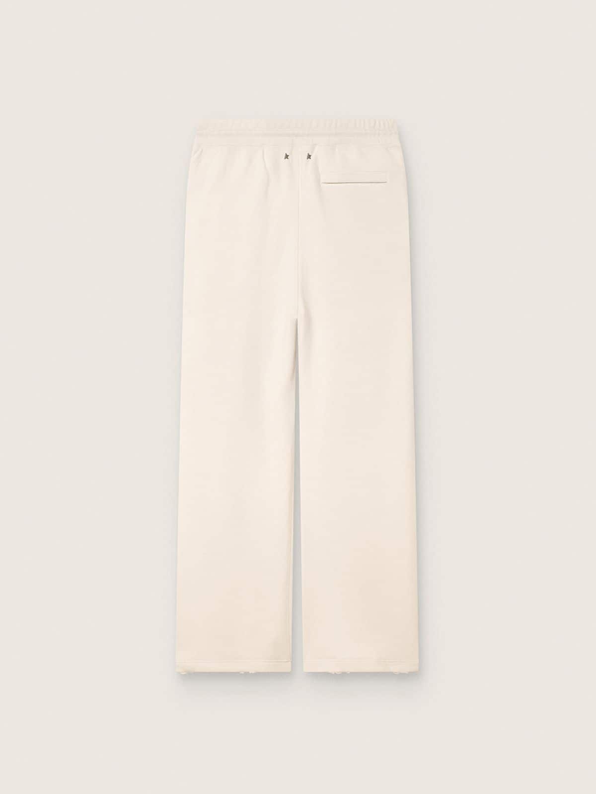 Cal&ccedil;a de jogging Unissex Star de moletom branco vintage