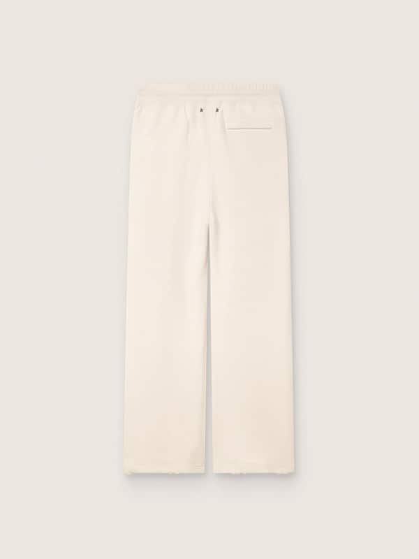 Star unisex sweatpants in vintage white fleece