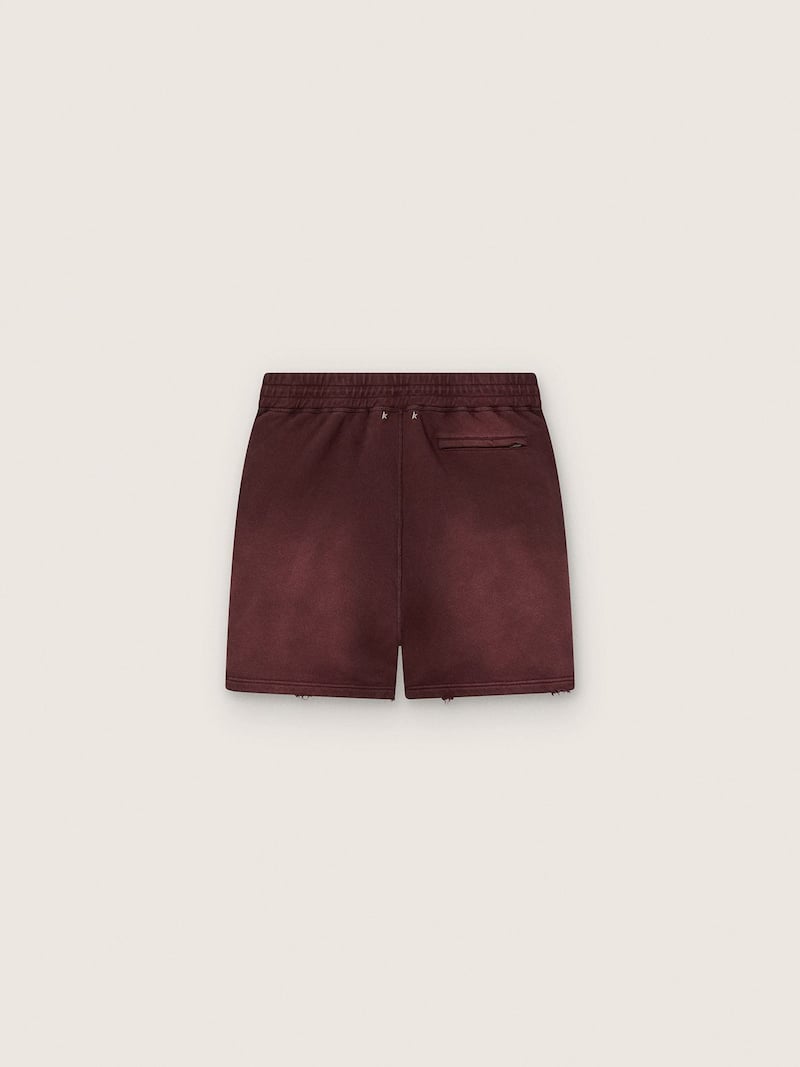 Golden Goose - Short jogging unisexe en molleton de coton bordeaux in 