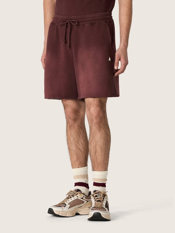 Golden Goose - Short jogging unisexe en molleton de coton bordeaux in 