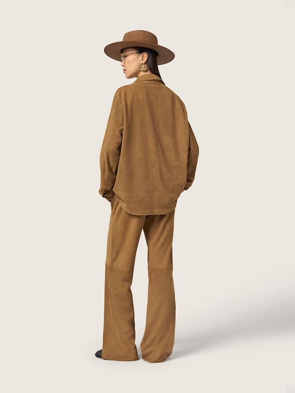Golden Goose - Beige fedora hat with ribbon strap and silver star in 