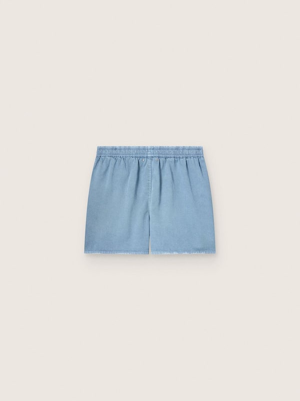 Unisex shorts in light blue cotton twill