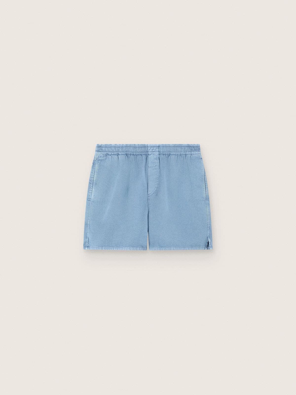 Golden Goose - Shorts unisex in twill di cotone azzurro chiaro in 